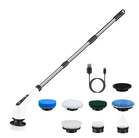 Doyumura Cordless Electric Spin Scrubber with 8 brush heads